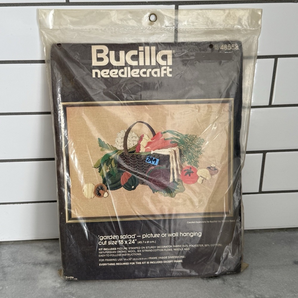 Bucilla 48558 needlecraft embroidery kit by Marcia Reed‎ 18" X 24"